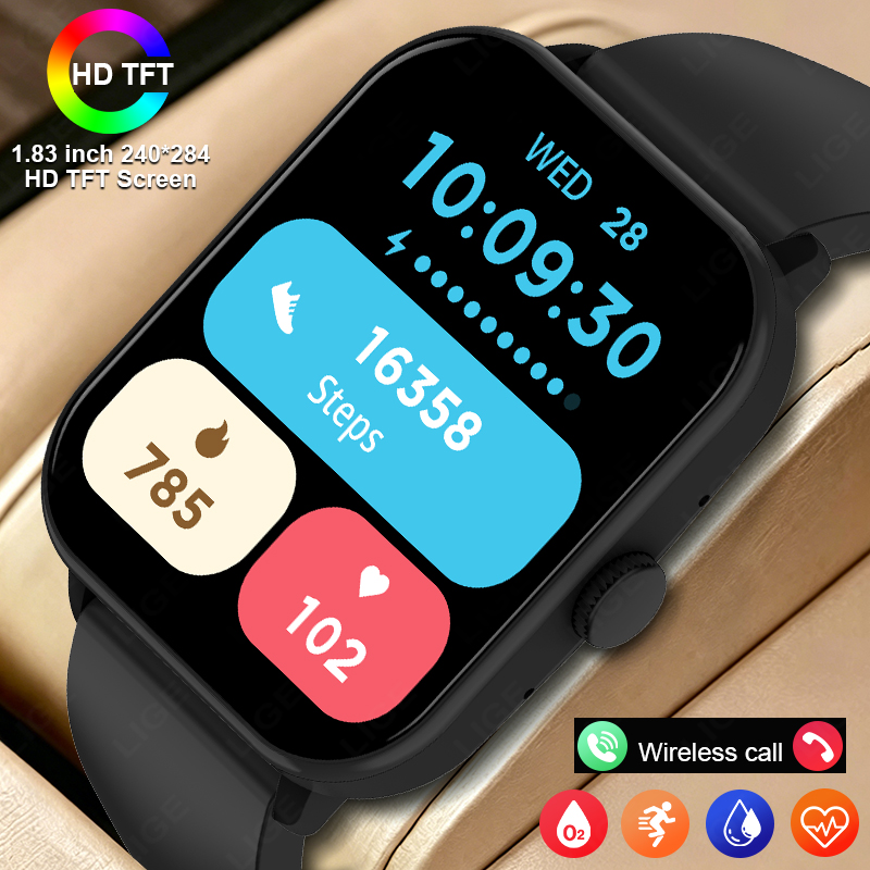 Smartwatch Watches Birthday Gift For Men - LIGE Voice Calling Smartwatch Men Women