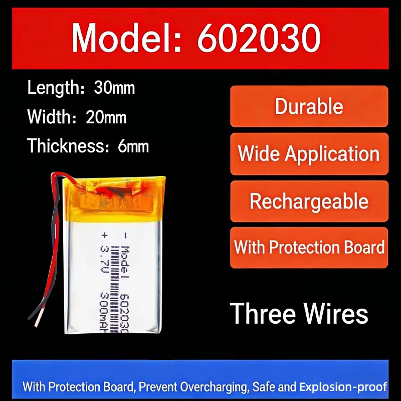 3.7V 300mAh 602030 Lithium Bat - Smartwatch I Watches recension och pris