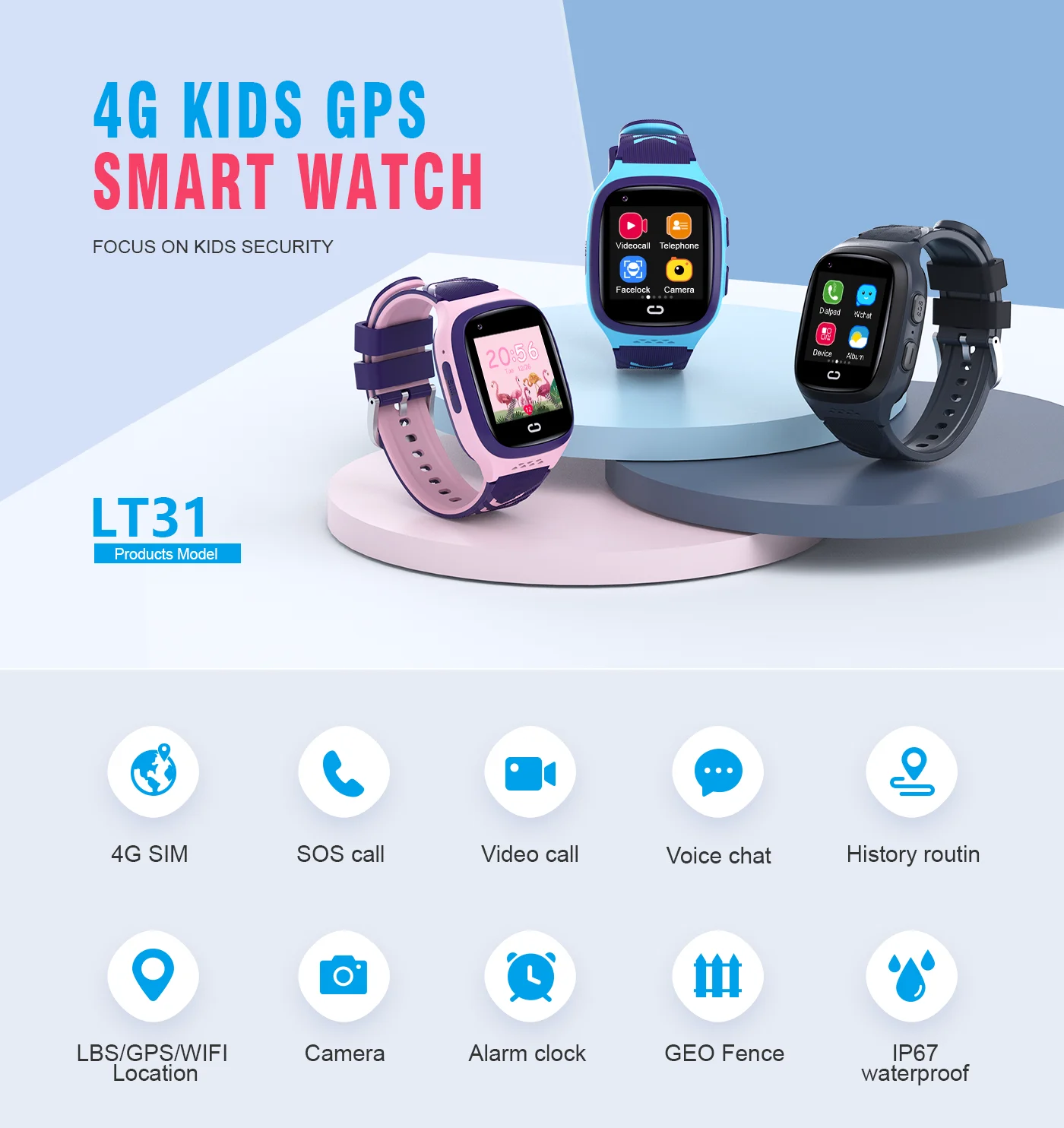 4G Kids Smartwatch SOS Waterpr - Smartwatch Watches For Children recension och pris
